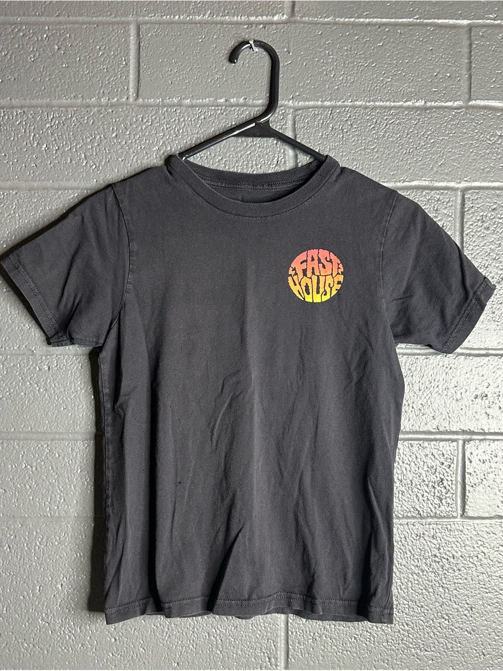 Fast House Brand - Black Kids Graphic Tee with Sunset Logo - YL - Picture 2 of 8